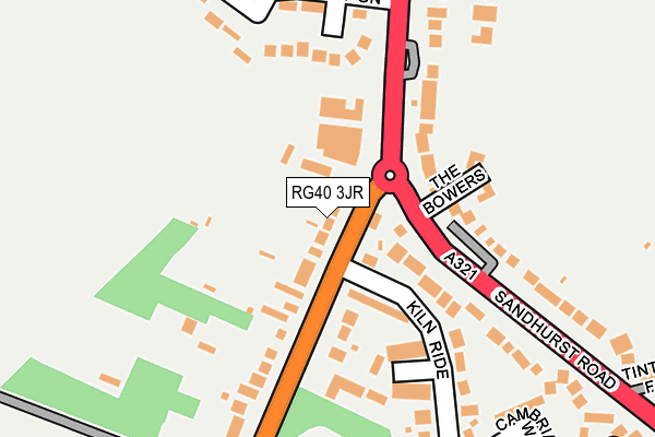 RG40 3JR map - OS OpenMap – Local (Ordnance Survey)