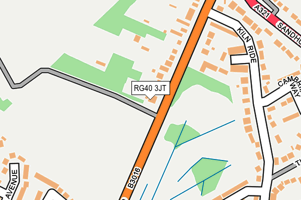 RG40 3JT map - OS OpenMap – Local (Ordnance Survey)