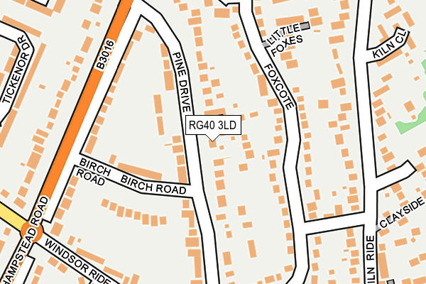 RG40 3LD map - OS OpenMap – Local (Ordnance Survey)