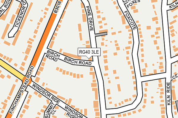 RG40 3LE map - OS OpenMap – Local (Ordnance Survey)