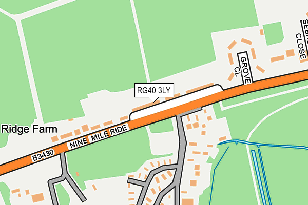 RG40 3LY map - OS OpenMap – Local (Ordnance Survey)