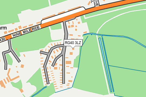 RG40 3LZ map - OS OpenMap – Local (Ordnance Survey)