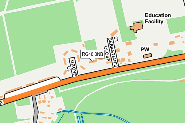 RG40 3NB map - OS OpenMap – Local (Ordnance Survey)