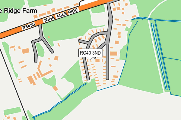 RG40 3ND map - OS OpenMap – Local (Ordnance Survey)