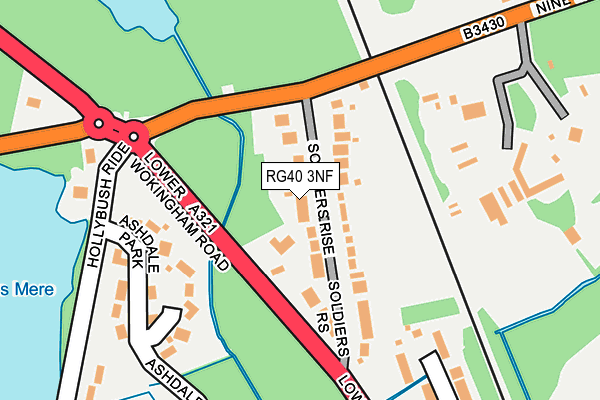 RG40 3NF map - OS OpenMap – Local (Ordnance Survey)