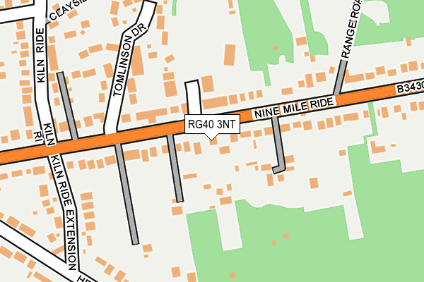 RG40 3NT map - OS OpenMap – Local (Ordnance Survey)
