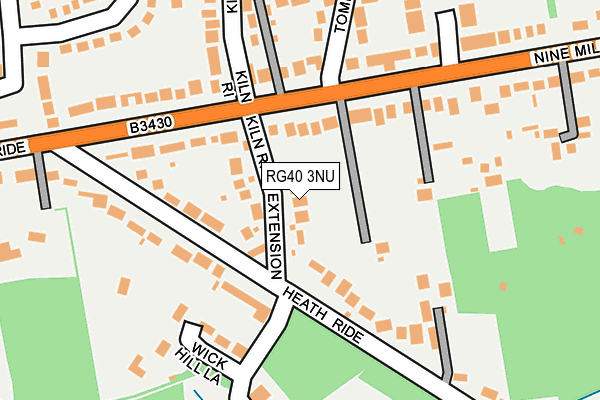 RG40 3NU map - OS OpenMap – Local (Ordnance Survey)