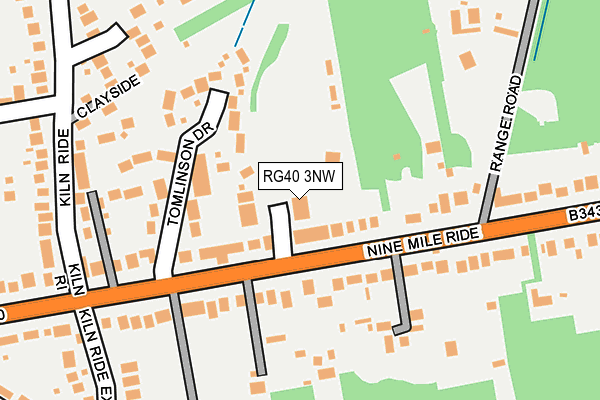 RG40 3NW map - OS OpenMap – Local (Ordnance Survey)