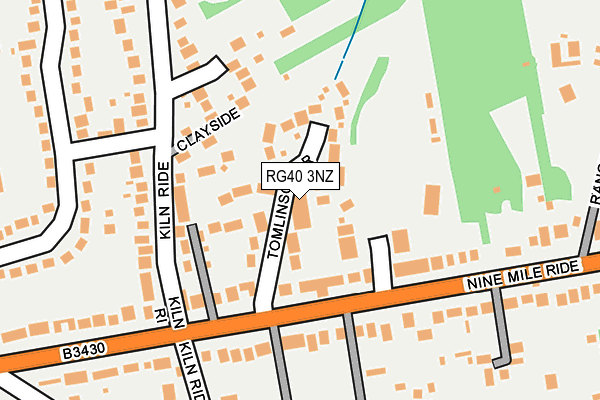 RG40 3NZ map - OS OpenMap – Local (Ordnance Survey)