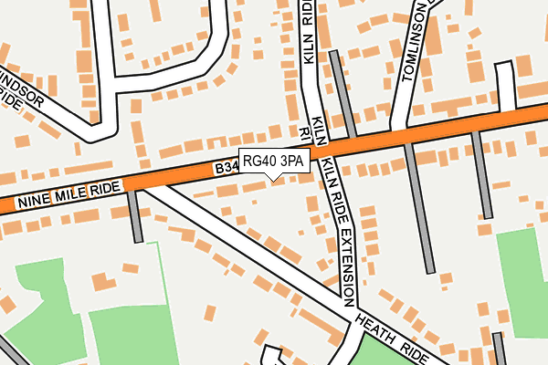 RG40 3PA map - OS OpenMap – Local (Ordnance Survey)