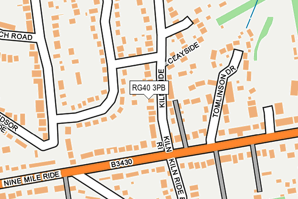 RG40 3PB map - OS OpenMap – Local (Ordnance Survey)