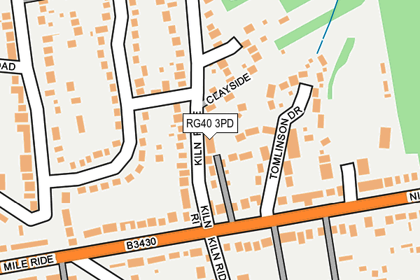 RG40 3PD map - OS OpenMap – Local (Ordnance Survey)