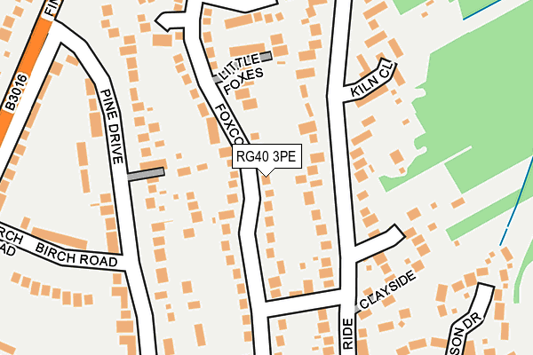 RG40 3PE map - OS OpenMap – Local (Ordnance Survey)