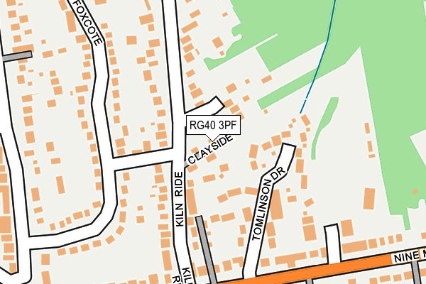 RG40 3PF map - OS OpenMap – Local (Ordnance Survey)