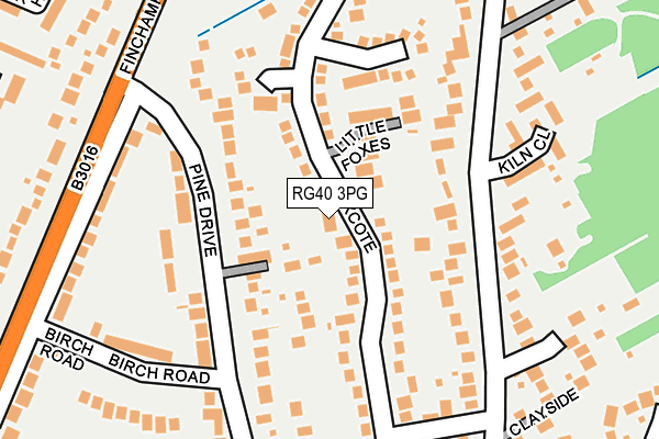 RG40 3PG map - OS OpenMap – Local (Ordnance Survey)