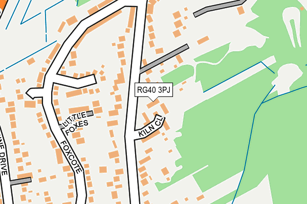 RG40 3PJ map - OS OpenMap – Local (Ordnance Survey)