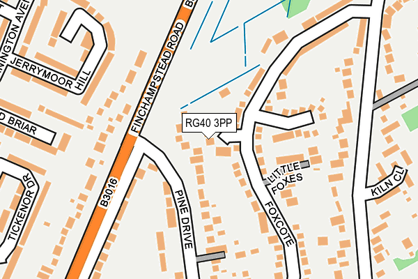RG40 3PP map - OS OpenMap – Local (Ordnance Survey)