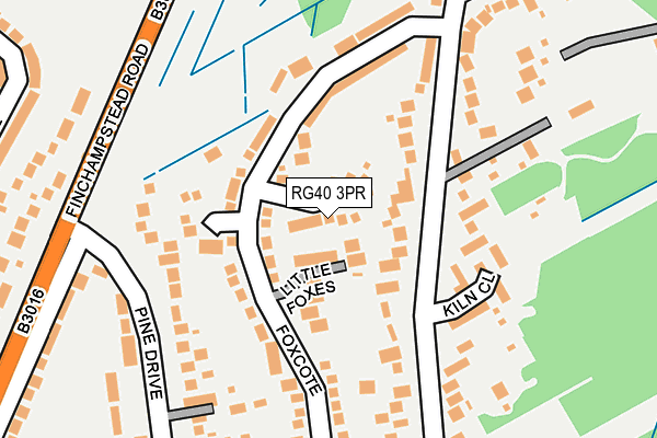 RG40 3PR map - OS OpenMap – Local (Ordnance Survey)