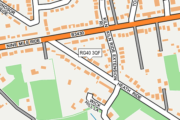 RG40 3QF map - OS OpenMap – Local (Ordnance Survey)