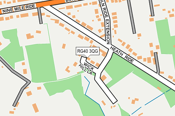 RG40 3QG map - OS OpenMap – Local (Ordnance Survey)