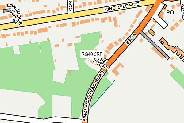 RG40 3RF map - OS OpenMap – Local (Ordnance Survey)