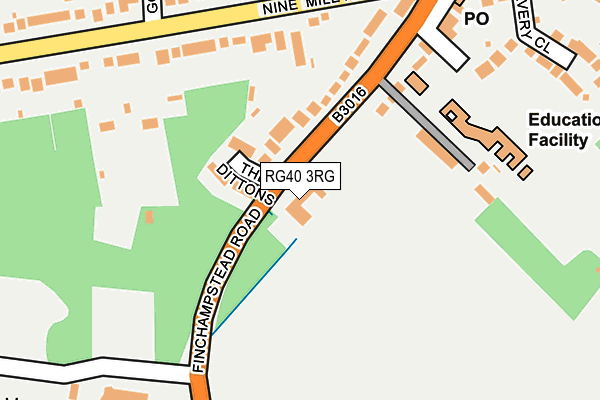 RG40 3RG map - OS OpenMap – Local (Ordnance Survey)
