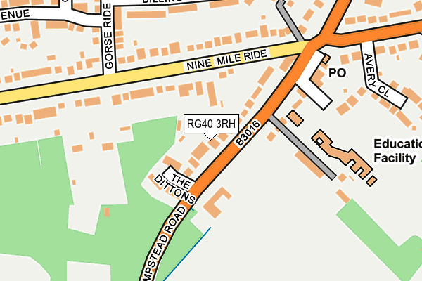 RG40 3RH map - OS OpenMap – Local (Ordnance Survey)