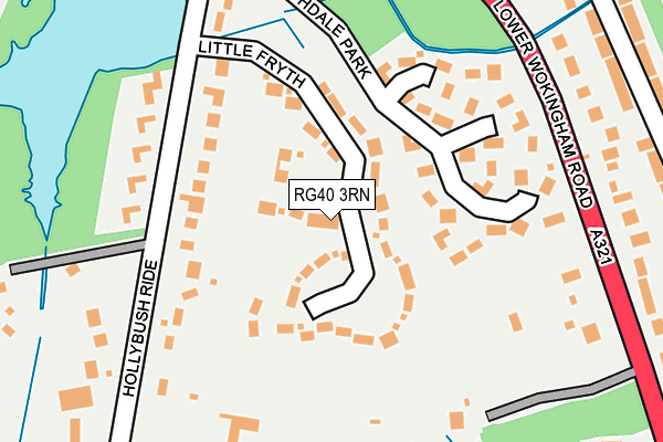RG40 3RN map - OS OpenMap – Local (Ordnance Survey)