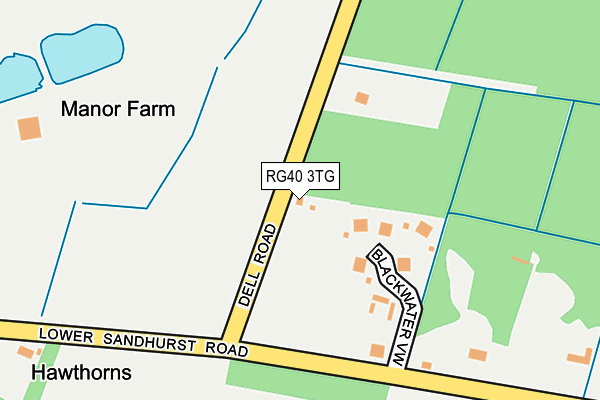 RG40 3TG map - OS OpenMap – Local (Ordnance Survey)