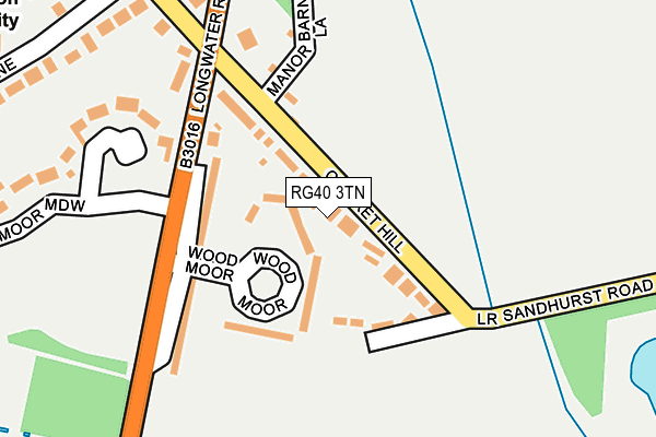 RG40 3TN map - OS OpenMap – Local (Ordnance Survey)