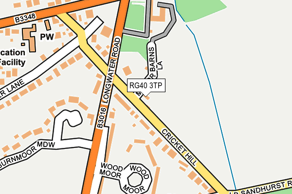 RG40 3TP map - OS OpenMap – Local (Ordnance Survey)