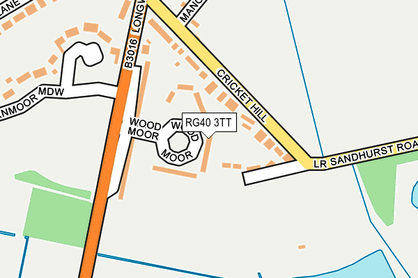 RG40 3TT map - OS OpenMap – Local (Ordnance Survey)