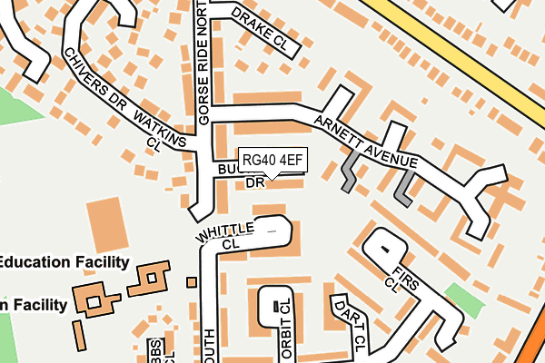 RG40 4EF map - OS OpenMap – Local (Ordnance Survey)