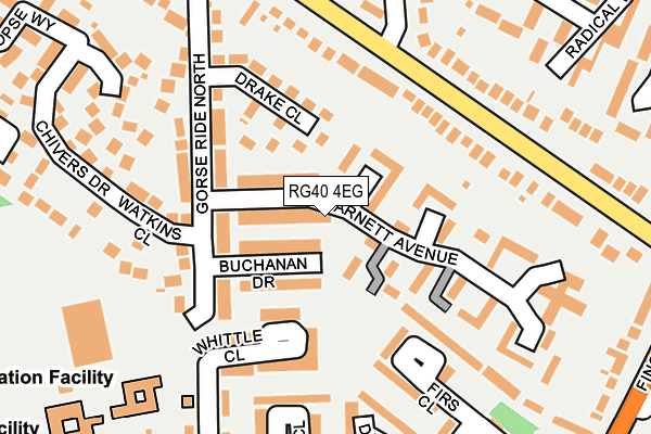 RG40 4EG map - OS OpenMap – Local (Ordnance Survey)