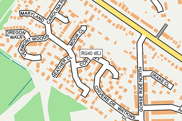 RG40 4EJ map - OS OpenMap – Local (Ordnance Survey)