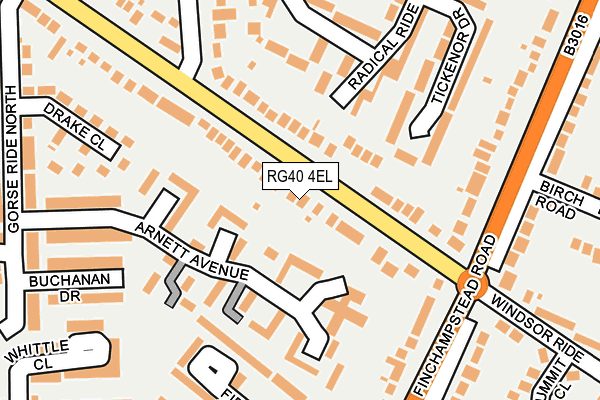 RG40 4EL map - OS OpenMap – Local (Ordnance Survey)