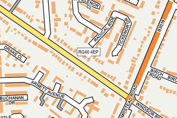 RG40 4EP map - OS OpenMap – Local (Ordnance Survey)