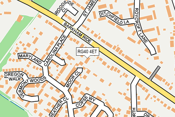 RG40 4ET map - OS OpenMap – Local (Ordnance Survey)