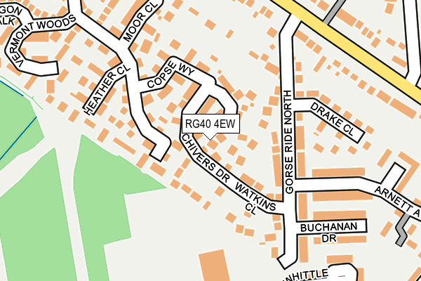 RG40 4EW map - OS OpenMap – Local (Ordnance Survey)