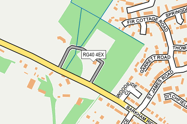 RG40 4EX map - OS OpenMap – Local (Ordnance Survey)