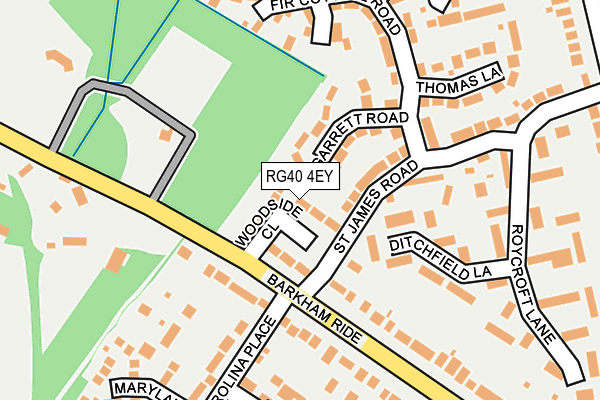RG40 4EY map - OS OpenMap – Local (Ordnance Survey)