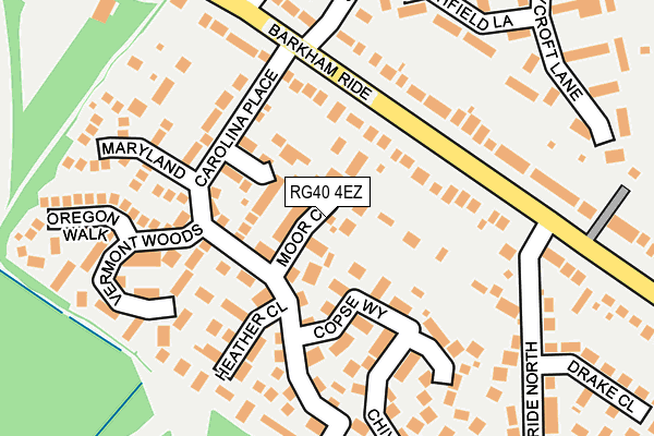 RG40 4EZ map - OS OpenMap – Local (Ordnance Survey)