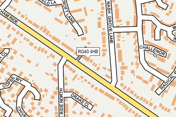 RG40 4HB map - OS OpenMap – Local (Ordnance Survey)
