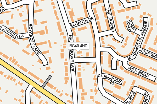RG40 4HD map - OS OpenMap – Local (Ordnance Survey)
