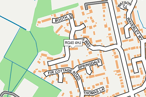 RG40 4HJ map - OS OpenMap – Local (Ordnance Survey)
