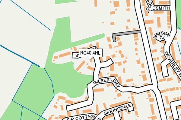 RG40 4HL map - OS OpenMap – Local (Ordnance Survey)