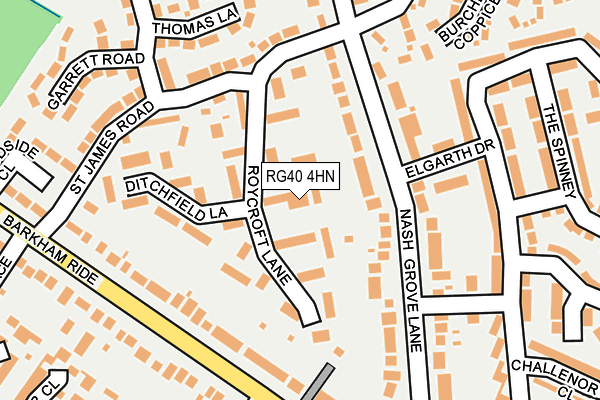 RG40 4HN map - OS OpenMap – Local (Ordnance Survey)