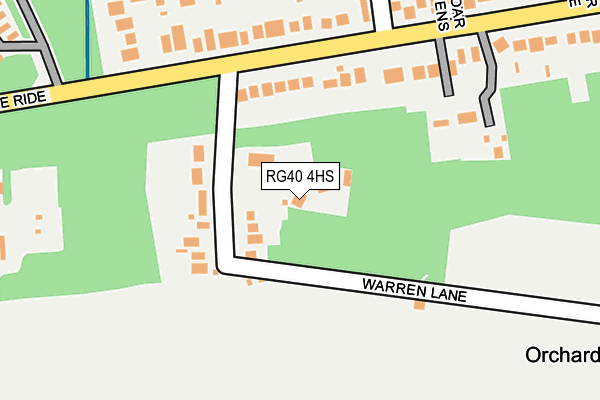 RG40 4HS map - OS OpenMap – Local (Ordnance Survey)