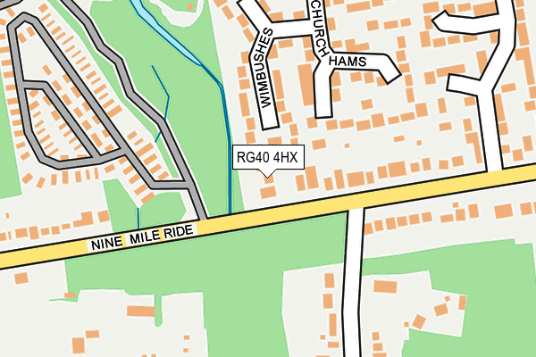 RG40 4HX map - OS OpenMap – Local (Ordnance Survey)