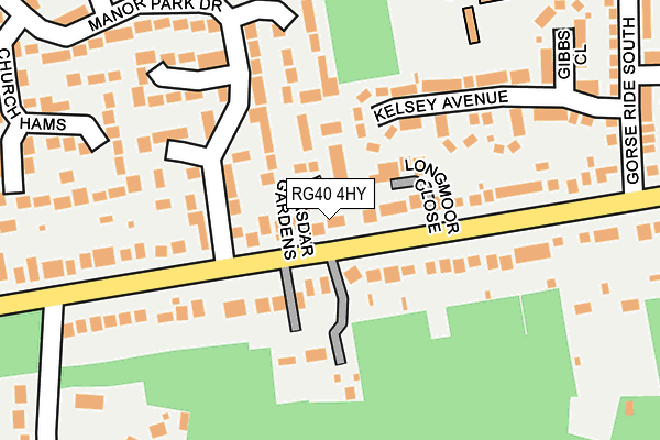 RG40 4HY map - OS OpenMap – Local (Ordnance Survey)
